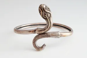 Vintage Greek Sterling Snake Bracelet