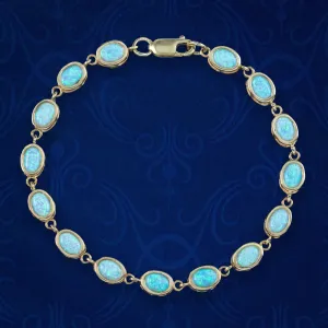 Vintage Style Opal Bracelet 9ct Gold