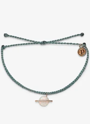 White Opal Saturn Silver Smoke Blue by Pura Vida