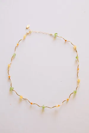 X Prism Citrus Filament Necklace