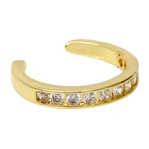 Zirconia Gold Toe Ring