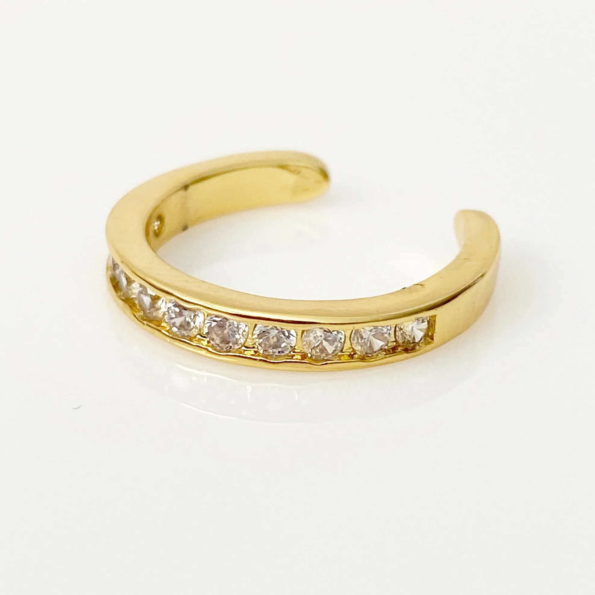 Zirconia Gold Toe Ring